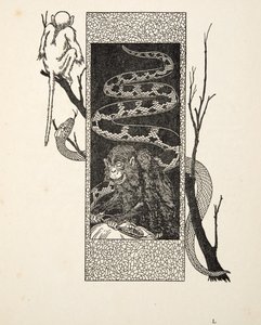 Aap versus slang, uit Honderd anekdotes van dieren, pub. 1924 door Percy J. Billingshurst