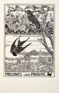 Philomel en Progne, uit Fontaine Fabels, uitgegeven 1905