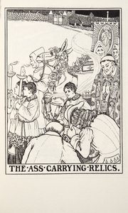 De ezel die relikwieën droeg, uit Fontaine Fabels, uitgegeven 1905 (gravure) door Percy J. Billingshurst