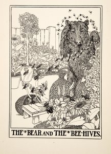 De beer en de bijenkorven, uit Honderd fabels van Aesopus, uitgegeven 1903 door Percy J. Billingshurst