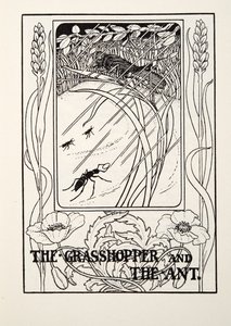 De Sprinkhaan en de Mier, uit Fontaine Fabels, uitgegeven 1905 door Percy J. Billingshurst