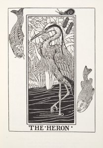 De reiger, uit Fontaine Fabels, uitgegeven 1905 (gravure) door Percy J. Billingshurst