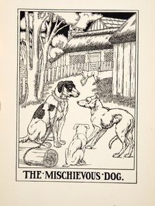 De ondeugende hond, uit Honderd fabels van Aesopus, uitgegeven 1903 door Percy J. Billingshurst