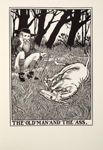 De Oude Man en de Ezel, uit Fontaine Fabels, uitgegeven 1905 door Percy J. Billingshurst