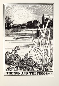 De zon en de kikkers, uit Fontaine Fabels, uitgegeven 1905