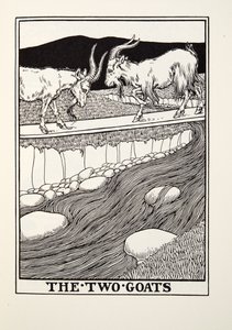 De Twee Geiten, uit Fontaine Fabels, uitgegeven 1905 door Percy J. Billingshurst