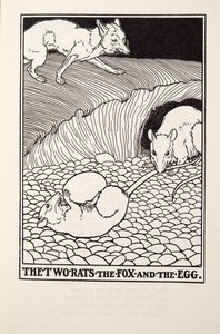 De twee ratten, de vos en het ei, uit Fontaine Fabels, uitgegeven 1905 door Percy J. Billingshurst