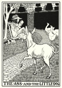 Fabels van La Fontaine: De ezel en de kleine hond door Percy James Billinghurst
