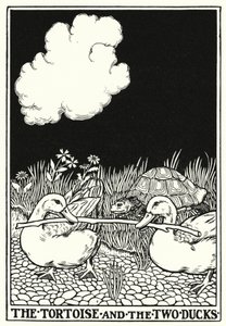 Fabels van La Fontaine: De schildpad en de twee eenden