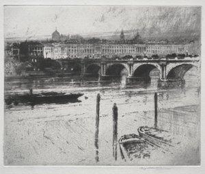 Waterloo Bridge door Percy Robertson