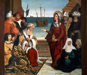 Altaarstuk van Maria Magdalena (detail) door Pere Mates