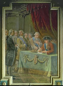 Koning Karel III (1716-88) ondertekent het decreet dat handel met Azië en de Filipijnen toestaat