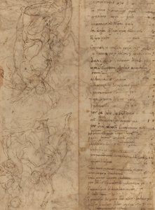 Figurenstudies (verso) door Perino del Vaga