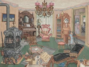 Landelijke zitkamer, 1900, 1935-1942 door Perkins Harnly