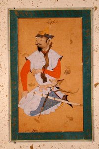 Een Turkoman gevangene van de Mughals, uit het Grote Clive Album door Persian School