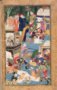 De plundering van Isfahan in 1387 toont de troepen van Timur die plunderen, roven en moorden door Persian School