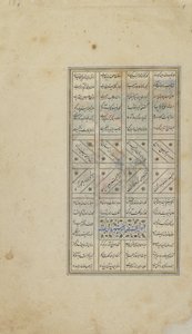 Folio uit Khamsa (Kwintet) door Nizami; tekst door Persian School