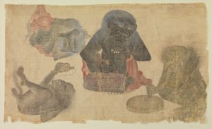 Vier gevangen demonen, 1470-1500 door Persian School