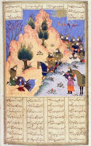 Iskandar Troost de Stervende Dara, uit Firdawsis Shanaman, ca. 1440-45 door Persian School