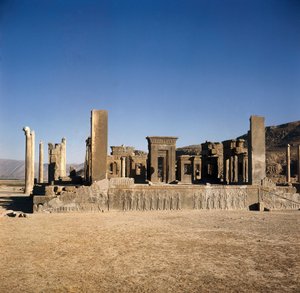 Paleis van Darius I in Persepolis door Persian School