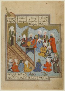 Profeet Mohammed predikt na de Slag om de Greppel, c.1590 door Persian School