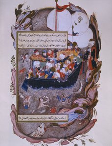 Rumi redt een schip tijdens een storm, eind 16e eeuw