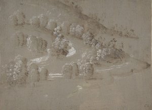 Landschap recto, Landschap verso, 1489-90 door Perugino
