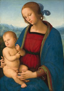 Madonna en Kind, ca. 1500 door Perugino