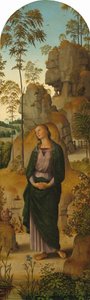 De kruisiging met de Maagd, Sint Jan, Sint Hiëronymus en Sint Maria Magdalena door Perugino