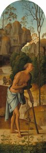 De Kruisiging met de Maagd, Sint Jan, Sint Hiëronymus en Sint Maria Magdalena..., ca. 1482-1485 door Perugino