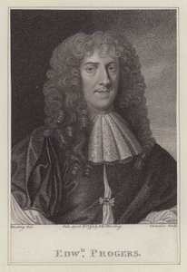 Edward Progers, Kamerheer van koning Charles II (gravure) door Peter (after) Lely