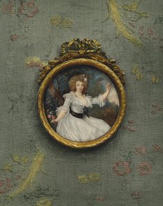 Portret van een onbekende vrouw door Peter Adolf Hall