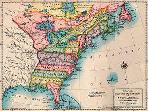 Kaart van de Britse Dominion van Noord-Amerika, 1772, 1904