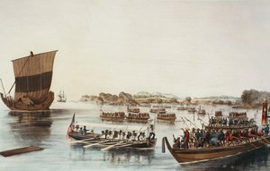 De Rubicon oversteken, ca. 1853 door Peter Bernhard Wilhelm Heine