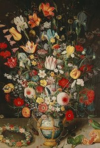 Vaas met bloemen. Rond 1620 door Peter Binoit