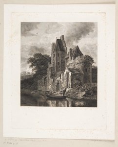 Kasteelruïne bij een rivier