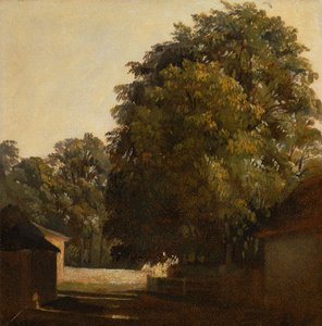 Landschap met kastanjeboom door Peter DeWint