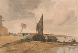 Laagwater, bootlanding door Peter DeWint