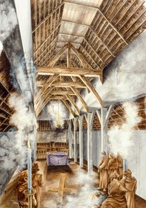 Lindisfarne Priory, c652AD, c1990-2010 door Peter Dunn