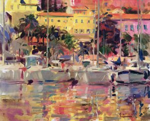 Gouden Haven Uitzicht door Peter Graham (Contemporary)