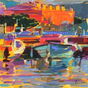 Le Bateau Dormir door Peter Graham (Contemporary)