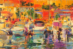 Riviera Haven Zon door Peter Graham (Contemporary)