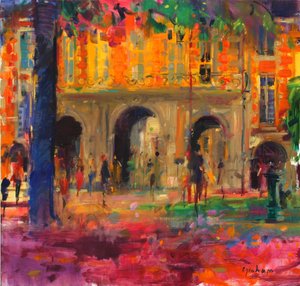 Het Koninklijk Paviljoen, Place des Vosges door Peter Graham (Contemporary)