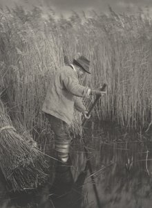 Een Rietsnijder aan het Werk, 1886 door Peter Henry Emerson, Thomas Frederick Goodall