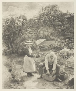 Een tuin einde (Suffolk) door Peter Henry Emerson