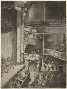 Dansende meisjes in een theater