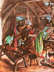Binnen in het huis van een boer door Peter Jackson