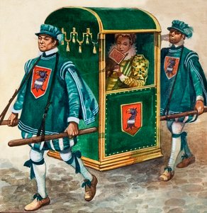 Dame in een Draagstoel
