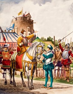 Koningin Elizabeth I houdt haar Armada-toespraak
