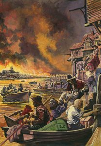 De grote brand van Londen 1666 door Peter Jackson
